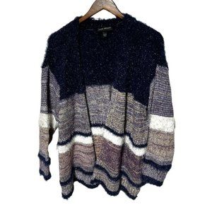 Women's Lane Bryant Purple Striped Cardigan Size 18/20